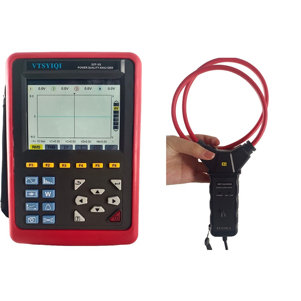 3 Phase Power Quality Analyzer Power Quality Analyzers Meter with 10A to 6000A