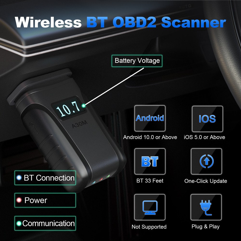 XTOOL A30M Bidirectional OBD2 Scanner Full System Diagnostic Tool Code Reader