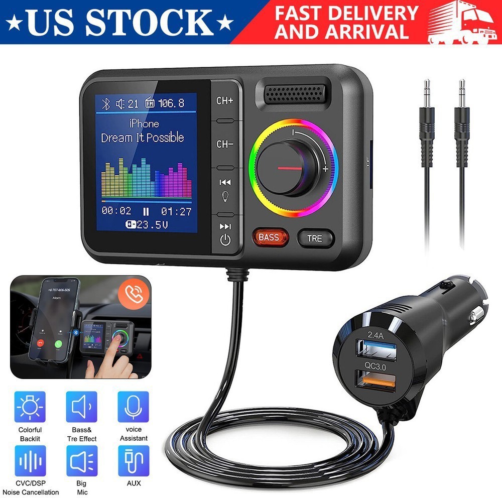 Handsfree Wireless Bluetooth FM Transmitter Car Kit Mp3 Player with USB Charger