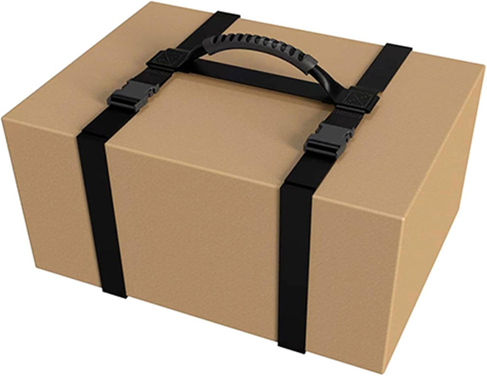 Box Carrying Strap with Handle - Portable Handle Securing Straps for Heavy Boxe
