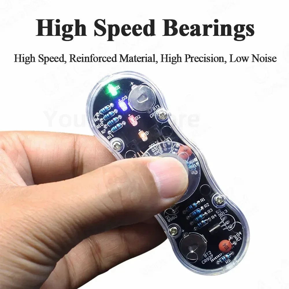 DIY LED Fidget Top Electronic Kit - Soldering Project for Students & Hobbyists