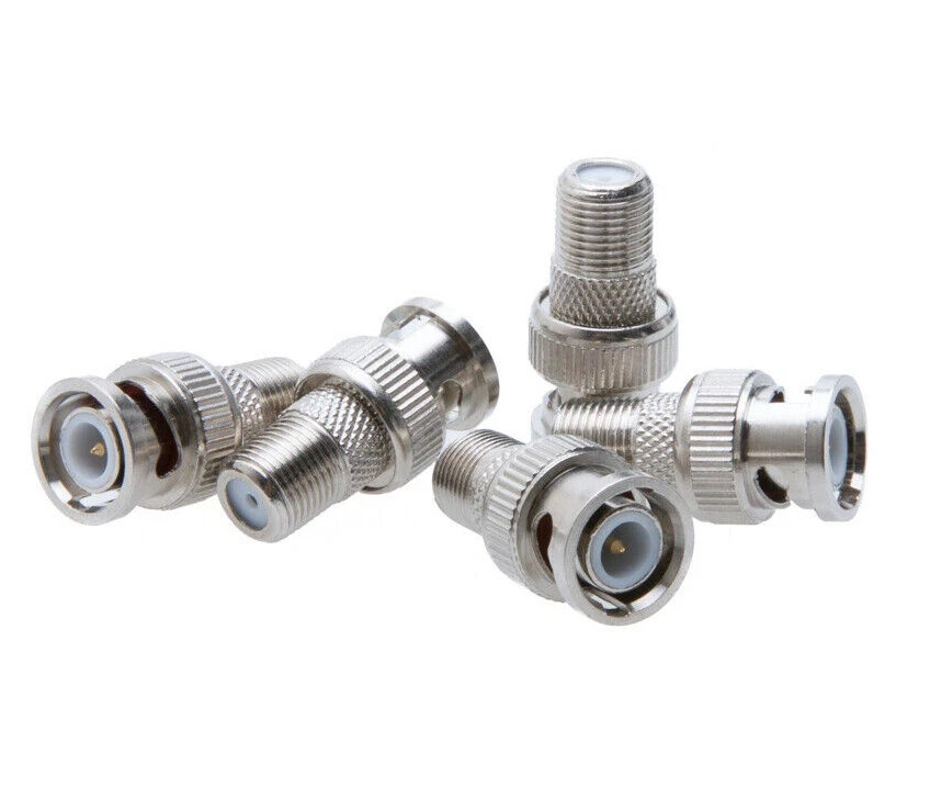 F-Type Female to BNC Male Connector F Type RF Jack Coaxial Adapter Converter Lot