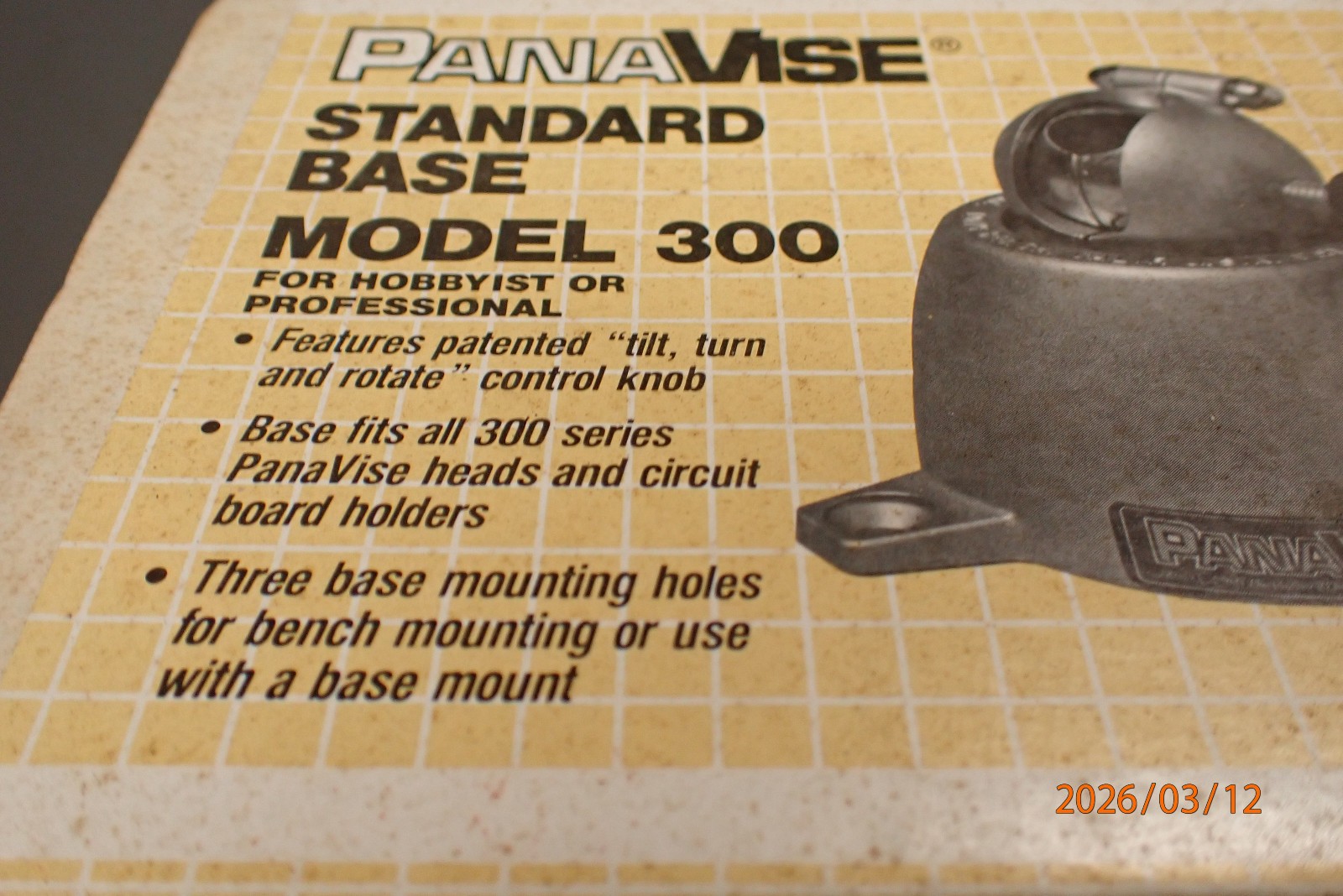 NEW OLD STOCK PANAVISE PANA VISE MODEL 300 BASE MODEL 303 VISE HEAD