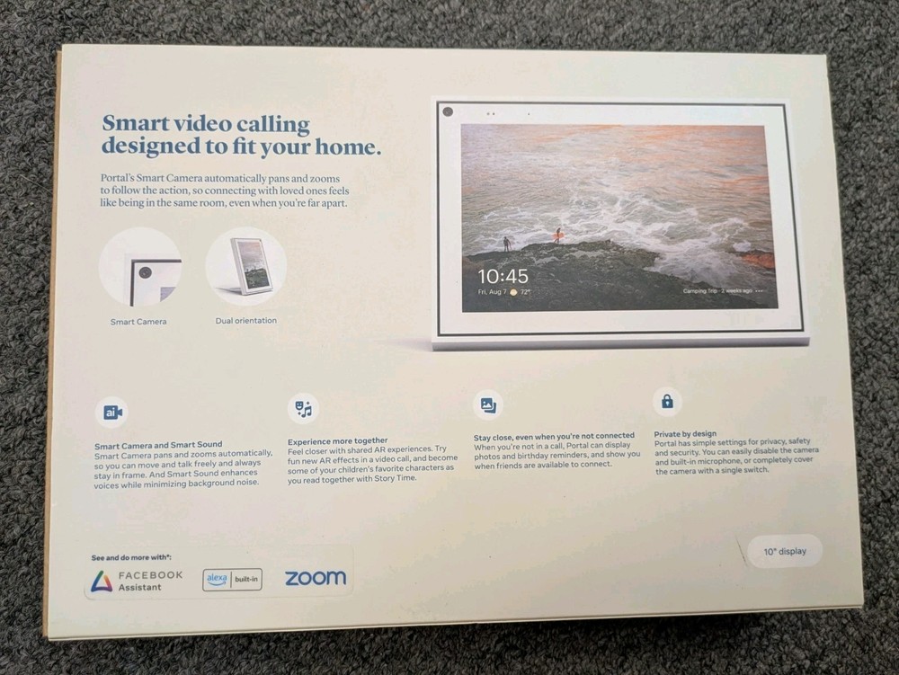 Facebook Portal (2nd Generation) Smart Speaker - White, 10”