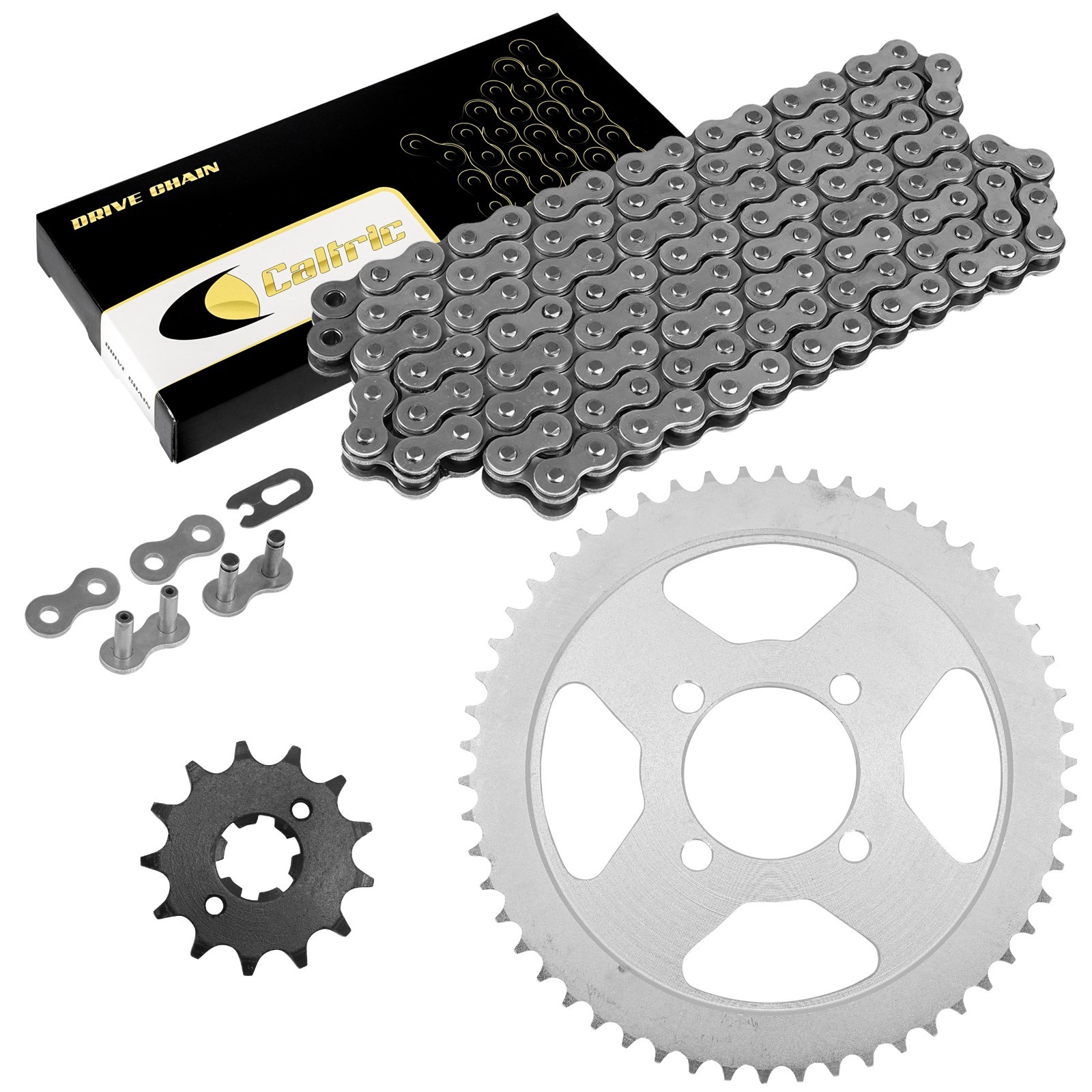 Caltric Drive Chain and Sprockets Kit for Yamaha TT-R125L TT-R125LE 2002-2020