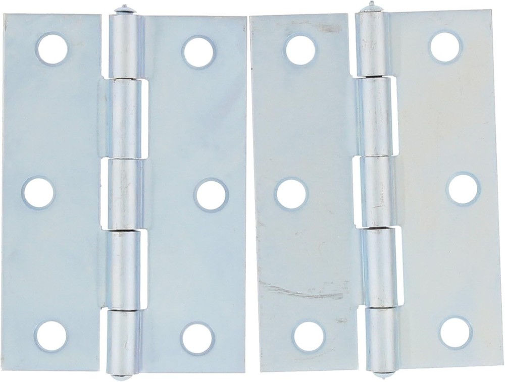 Quality Silver 2.5” Square Corner Hinges - Double Pack for Versatility
