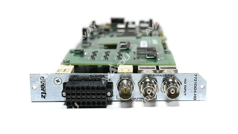 Evertz 7721DD4-HD HD/SD-SDI Quad Data De-embedder +3RU backplane