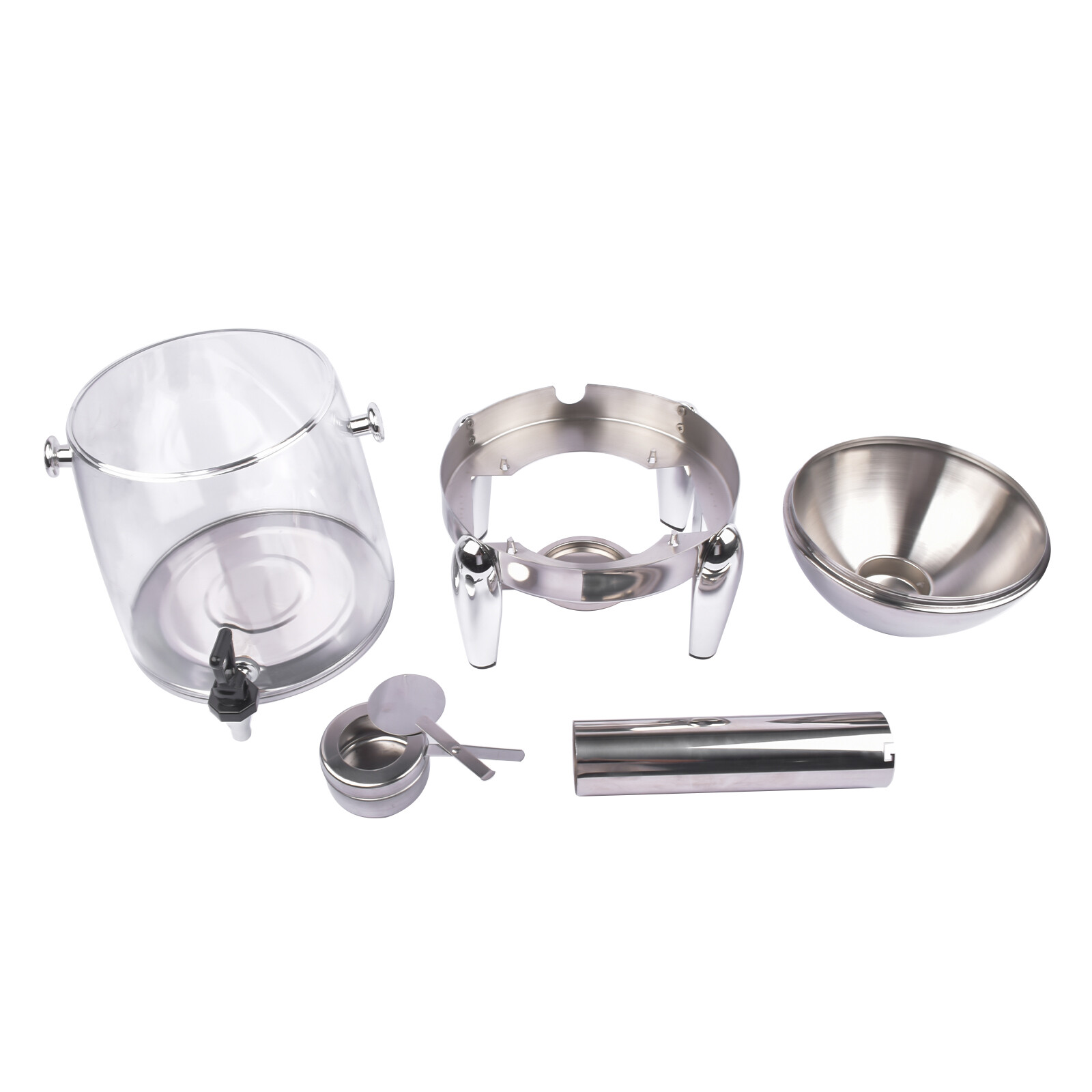 Beverage Dispenser for Hot & Cold Drinks with Ice Core and Stand,Coffee & Chafer