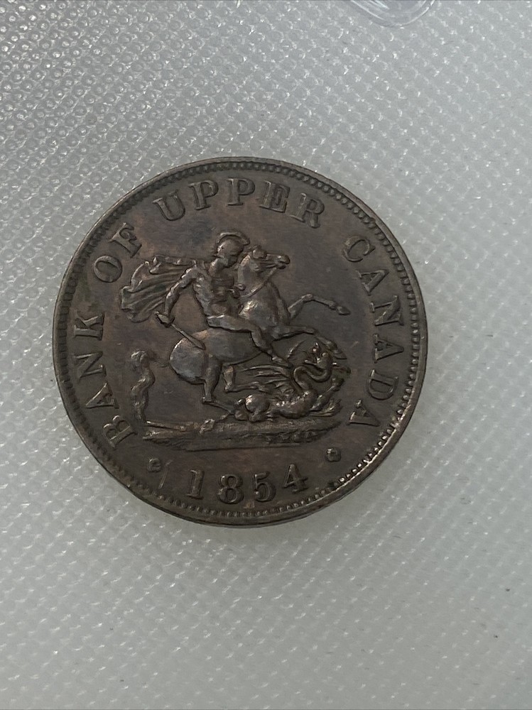 1854 Upper Canada Halfpenny AA