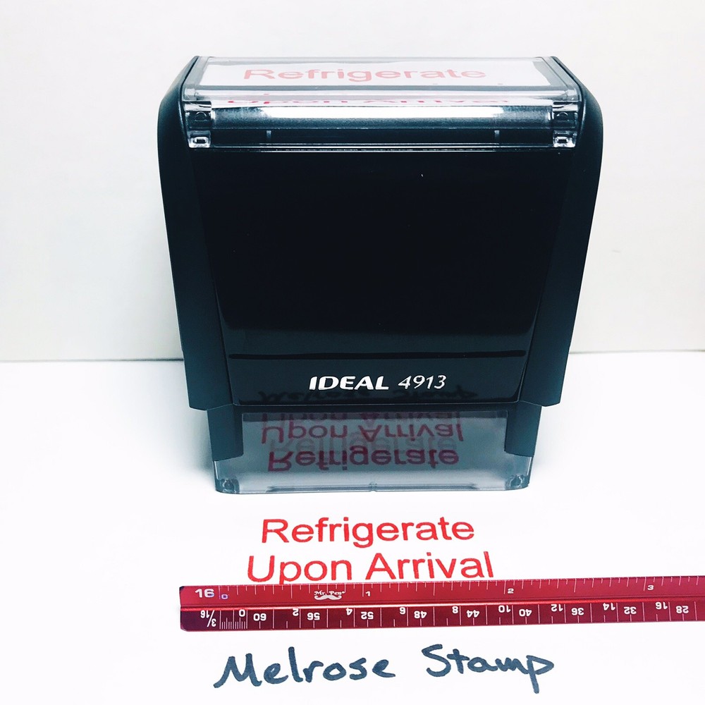 Refrigerate Upon Arrival Rubber Stamp Red Ink Ideal 4913