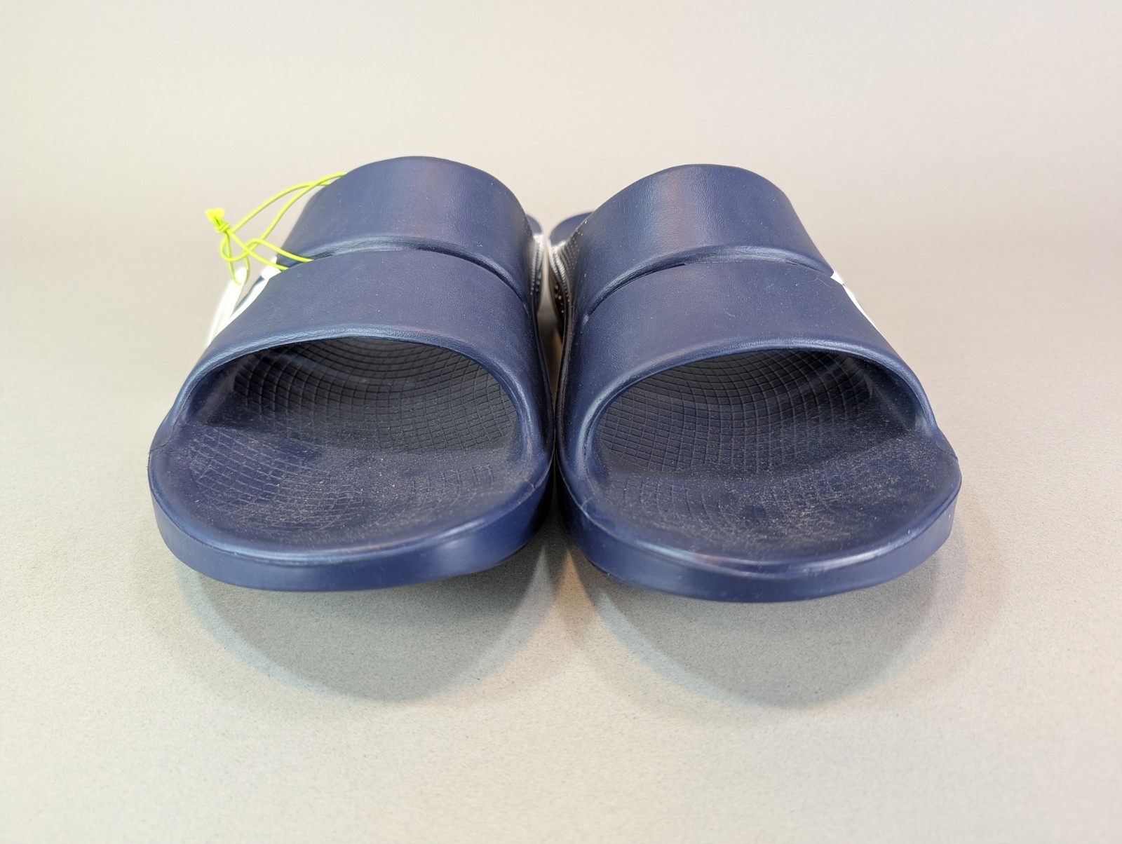 OOFOS Mens Size 14 OOAHH Sport Recovery Slide Sandals Matrix Navy Blue