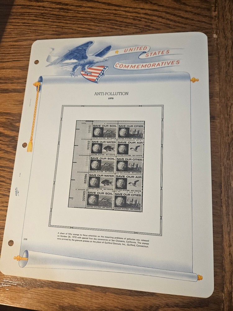 White Ace Binder Postage Stamps Of The United States Pages 233 thru 248