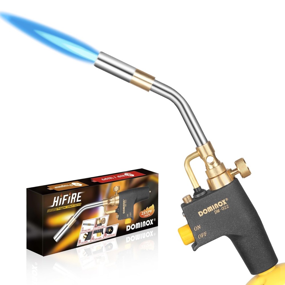 High-Intensity Propane Torch Head Kit - Trigger Start, MAPP Gas for Soldering &