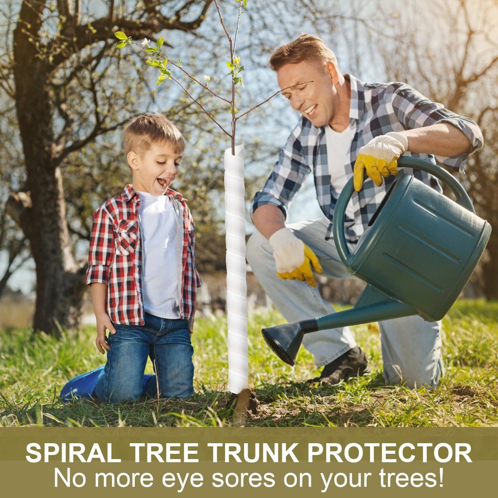 4/6/8 Pcs Tree Trunk Protector2 Size Plastic Spiral Tree Guard Tree Trunk Pro...