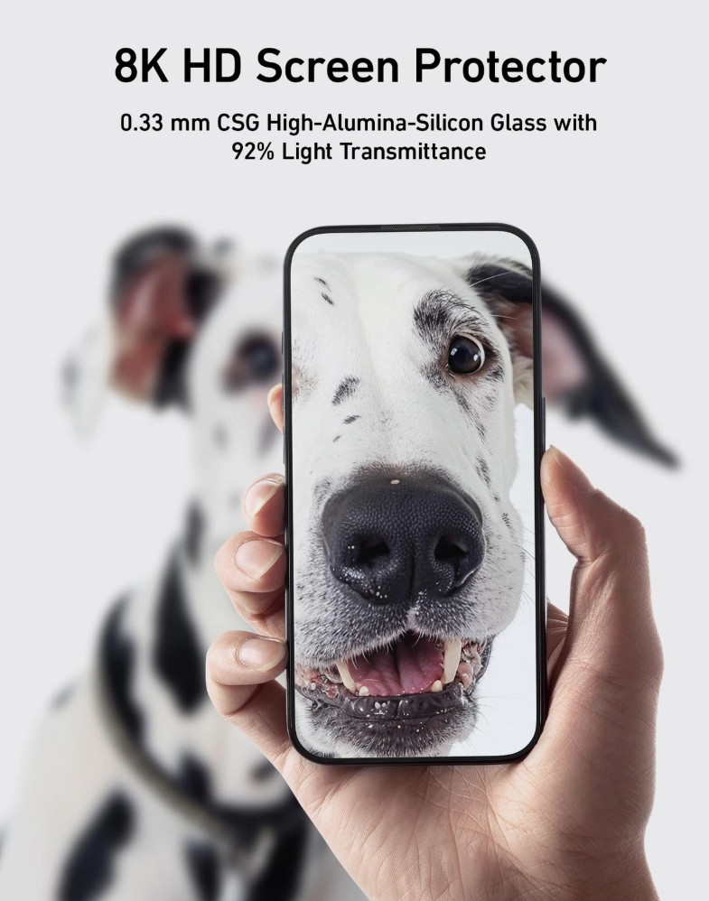 Anker Screen Protector for iPhone 15 Pro Tempered Glass, Durable and Drop-Proof