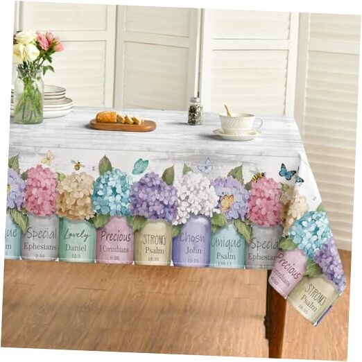 Spring Tablecloth 60×84 Inch Rectangular, Purple 60" x 84" (Rectangular) Grey