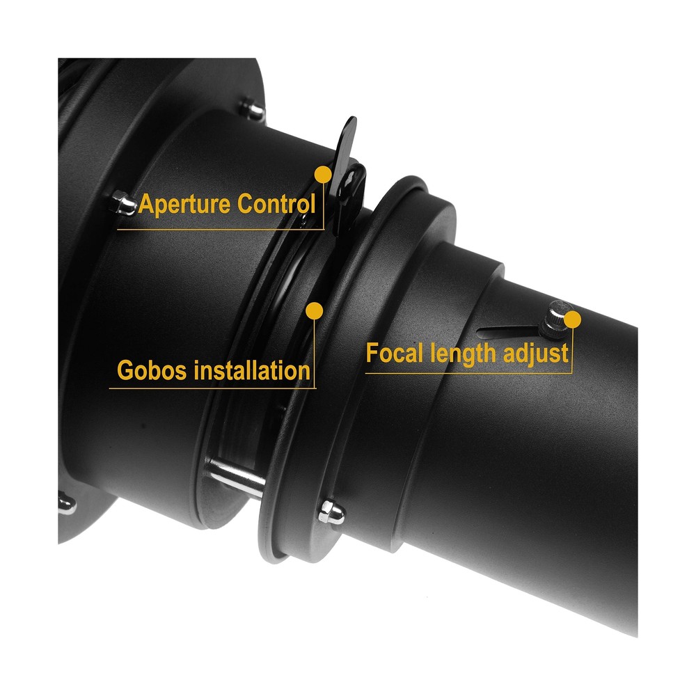 Wellmaking Bowens Mount Optical Snoot Conical, Flash Projector Attachment, Sp...