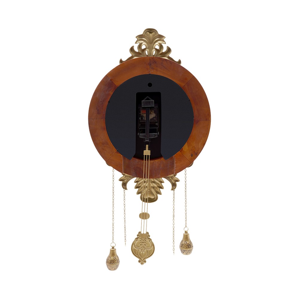 Retro Wall Clock with Pendulum Silent Wall Clock Battery Operated Wall Clock