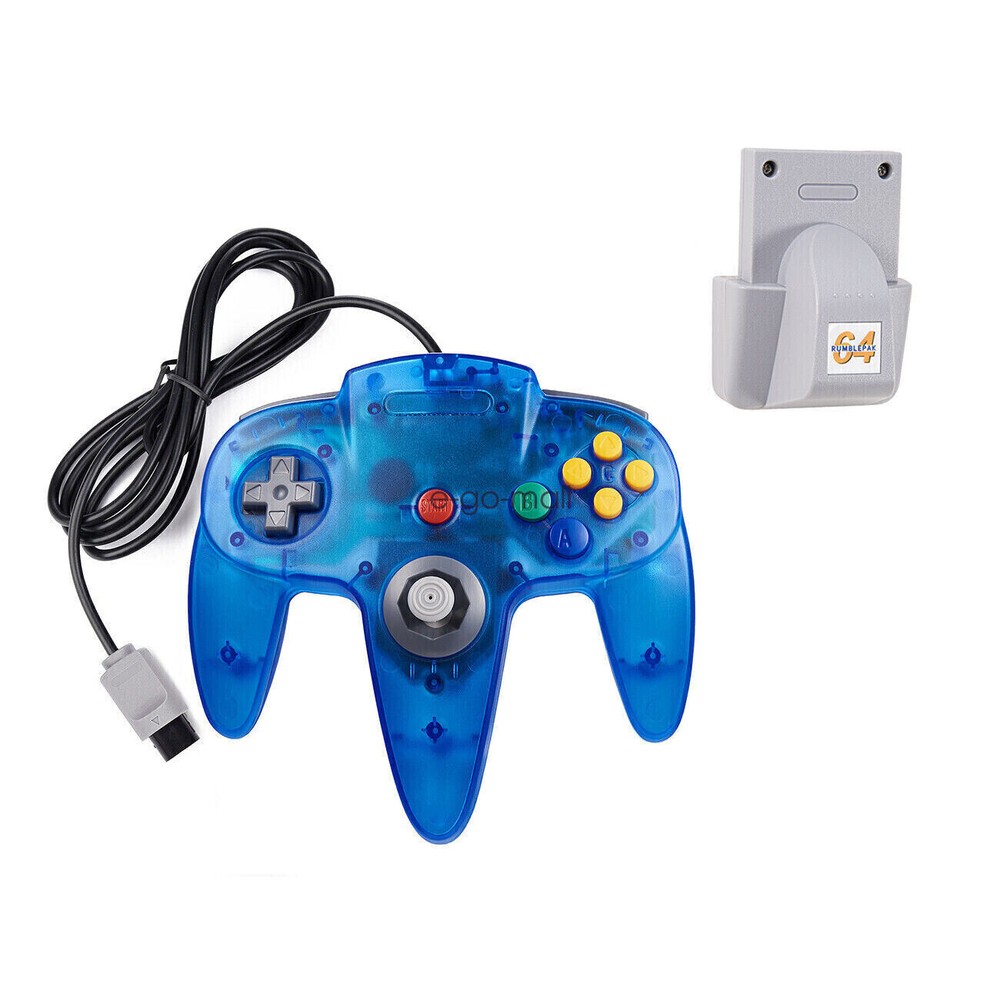 Classic N64 Wired Controller Joystick for Nintendo 64 Console/ Cable/Rumble Pak