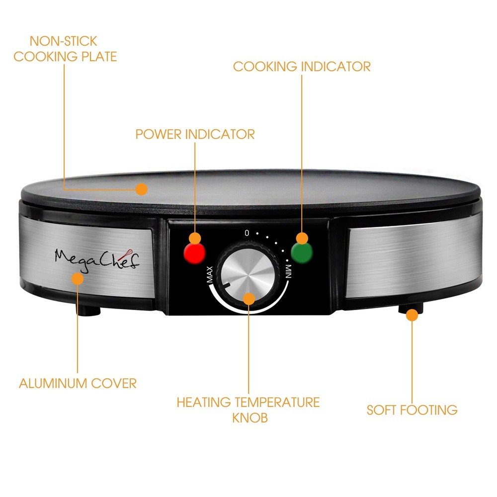 The MegaChef Crepe and Pancake Maker Breakfast Griddle