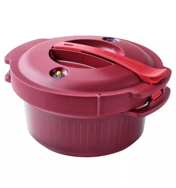 Tupperware Microwave 2-Quart Round Pressure Cooker-NEW