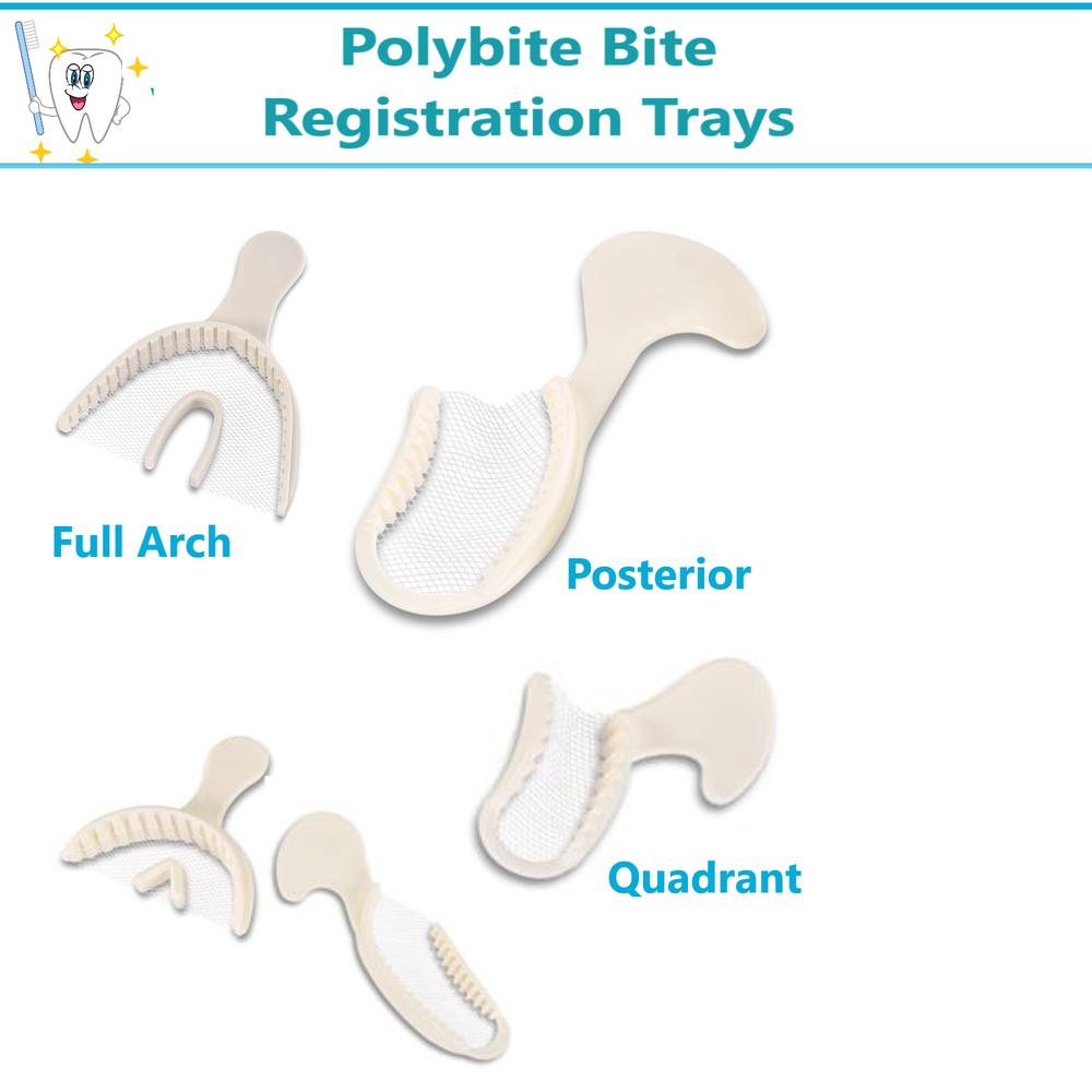 Dental Impression Bite Registration Triple Trays Mold (Choose Size & Quantity)