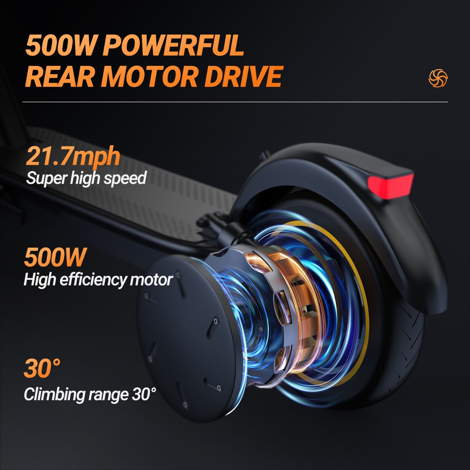 Aovopro ESMAX 500 Watts Kick Electric Scooter 14.5ah 22mph Escooter 25Miles