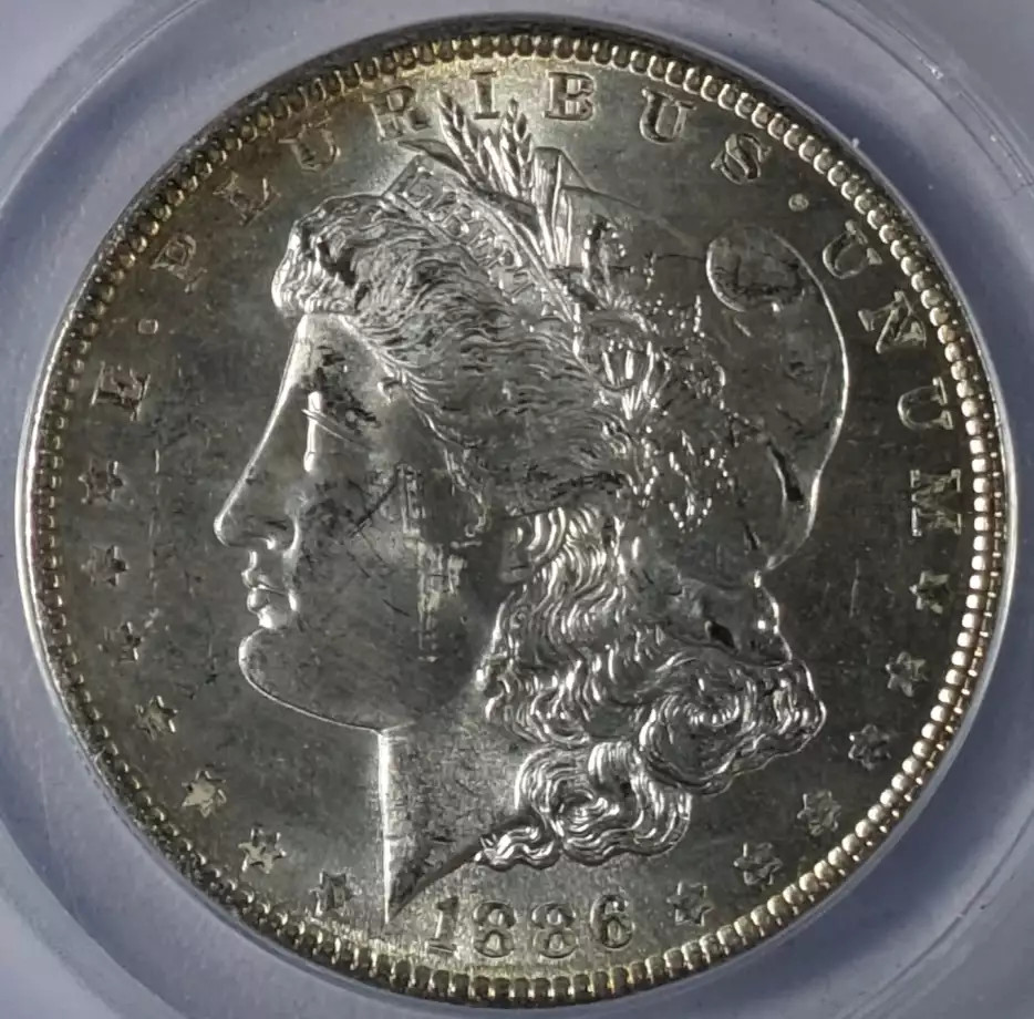 1886 Morgan Silver Dollar ANACS MS-60