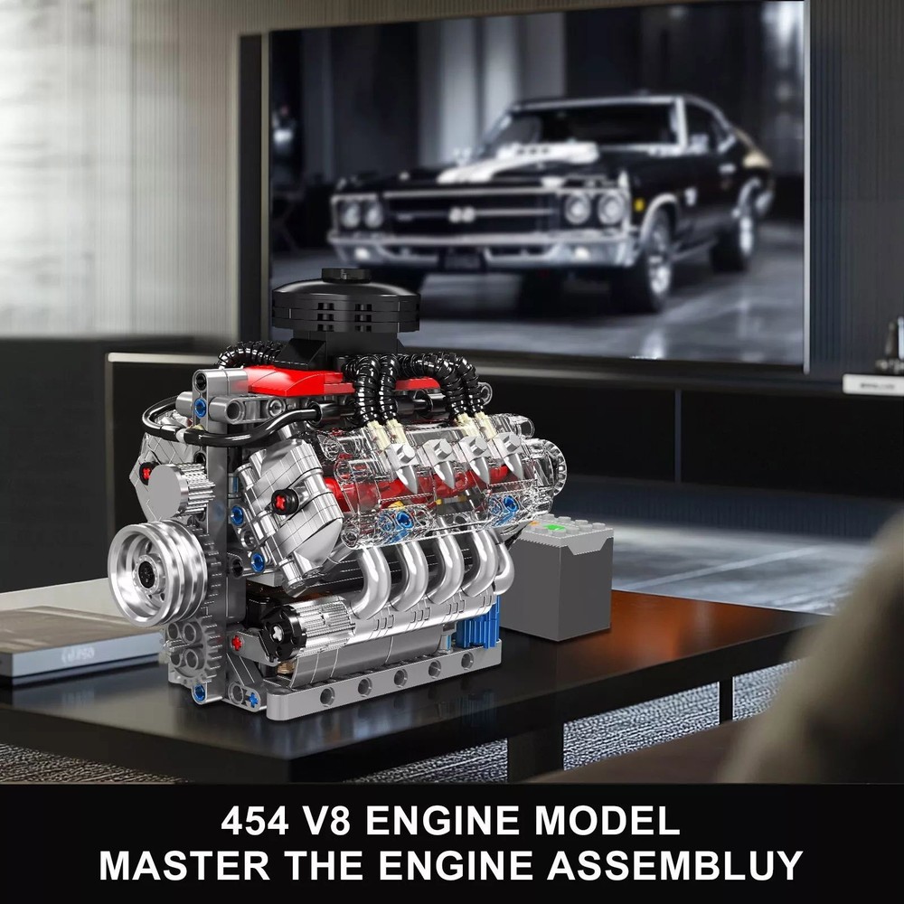 New V8 Engine Motor Engineering Model for Creative Build and Design Enthusiasts