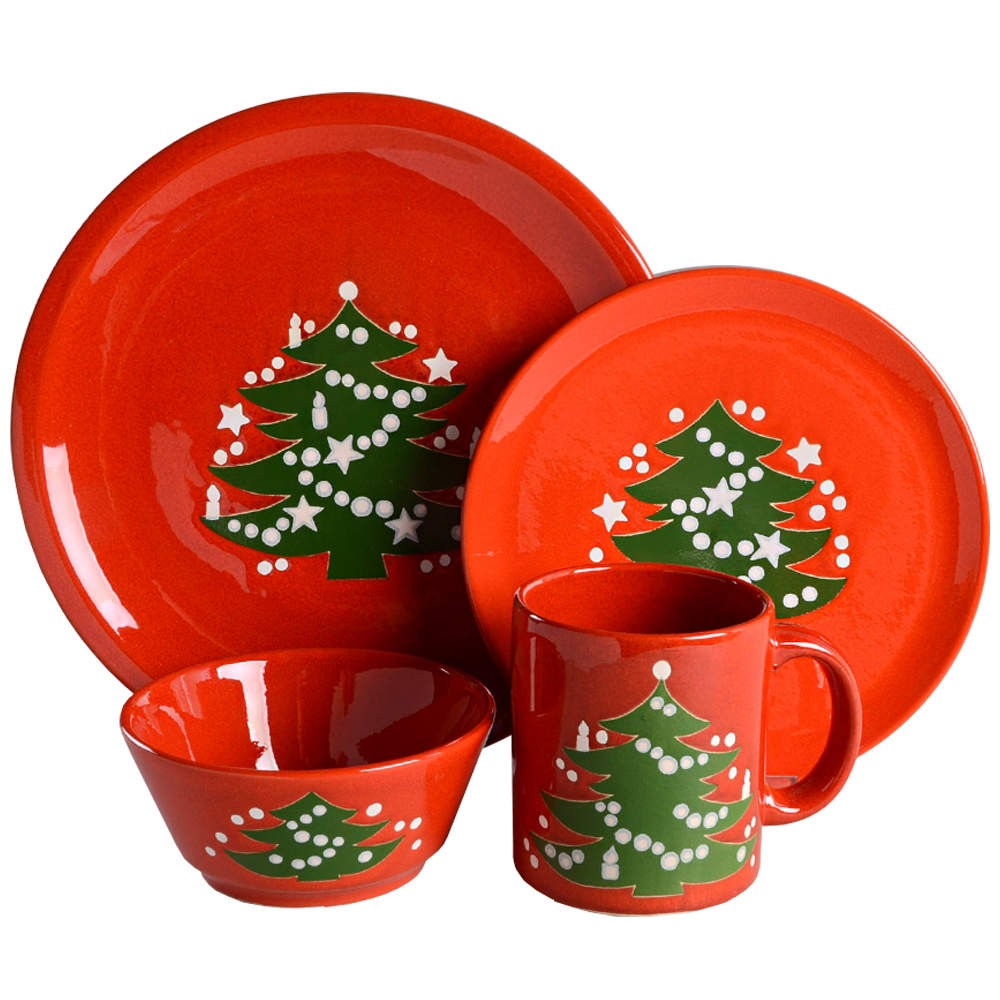 Waechtersbach Christmas Tree 4 Piece Place Setting 6603231