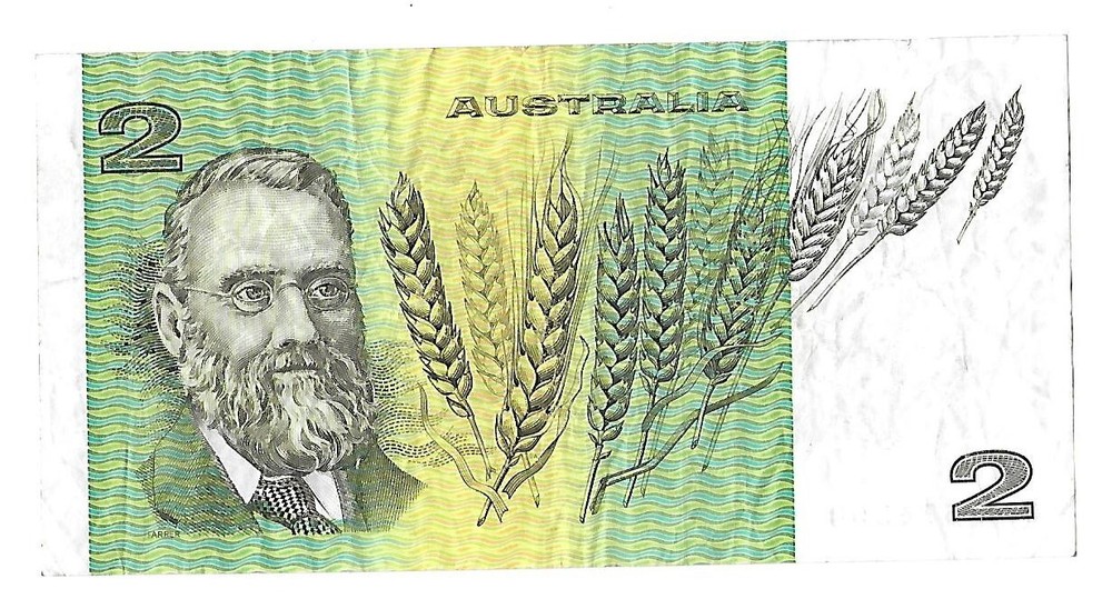 1985, AUSTRALIA 2 DOLLAR BANKNOTE, CIRCULATED