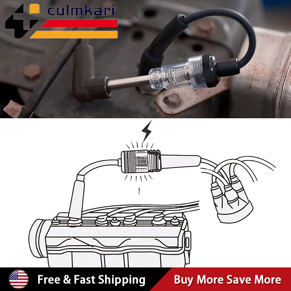 2PCS Inline Spark Plug Testers, Small Armature Diagnostic Detector Tool for Car