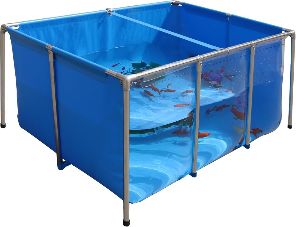 200 Gallon PVC Koi Pond Tank Clear Viewing Panel