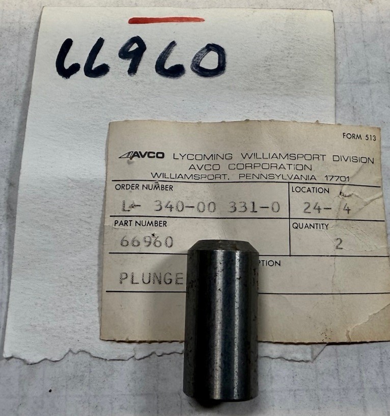 66960 Plunger Lycoming New Surplus