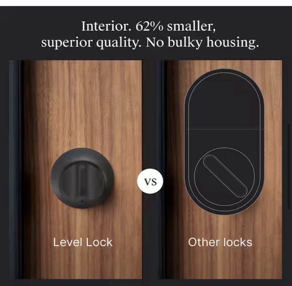 New! Level Lock (Matter) Matte Black Matter-Over-Thread Smart Lock