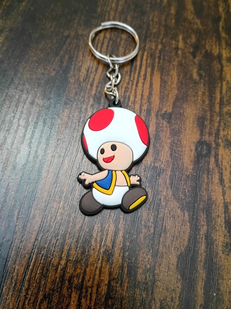 Toad Keychain Super Mario Bros PVC rubber