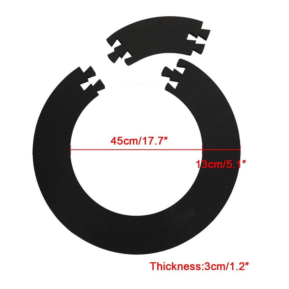 Black EVA Dartboard Protective Ring 45cm Inner Diameter Removable