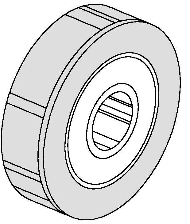 ROLLER WITH BALL BEARING