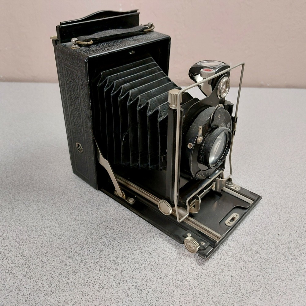 Vario Gauthier Folding Format Box Camera Steinheil Munchen Actinar Lens READ