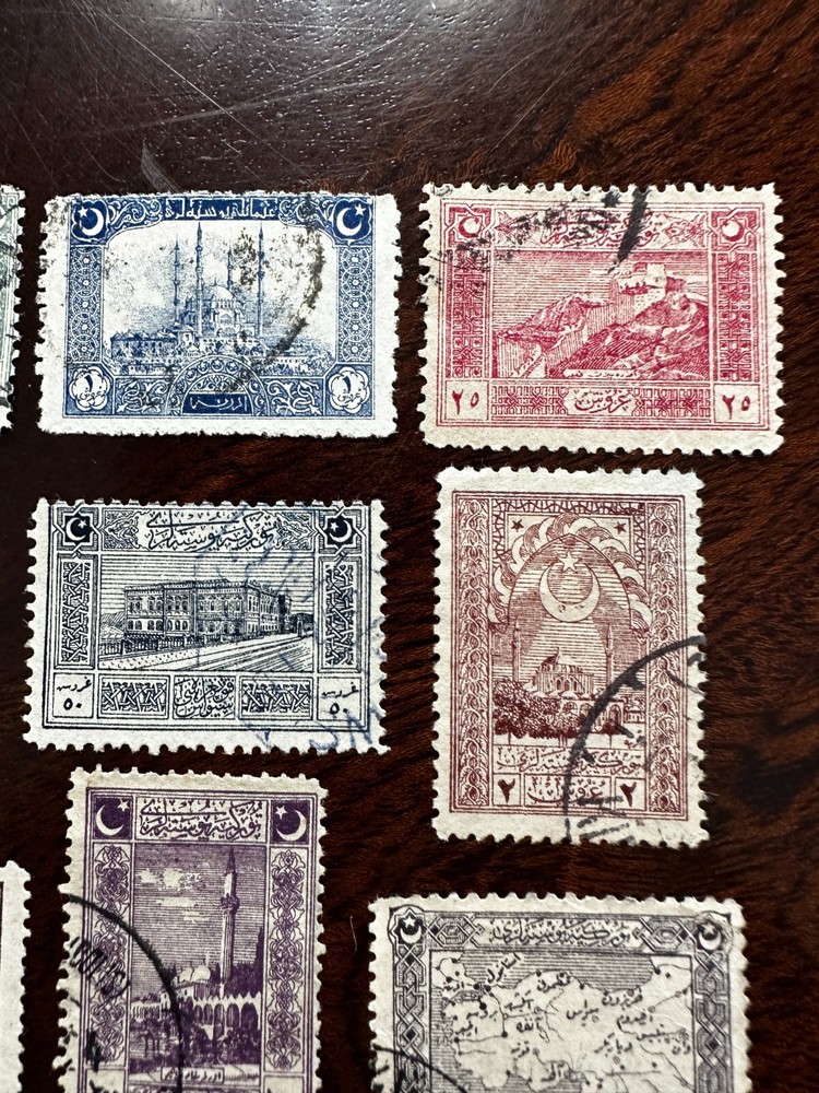 1908 OTTOMAN TURKEY GENOA PRINTING USED SHORT SET
