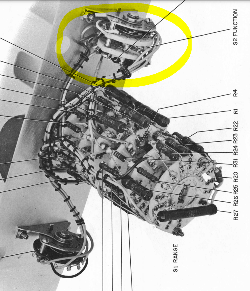 1962 - HP 412A MultimeterFunction Switch with knob PN 3100 0183 - Free Shipping