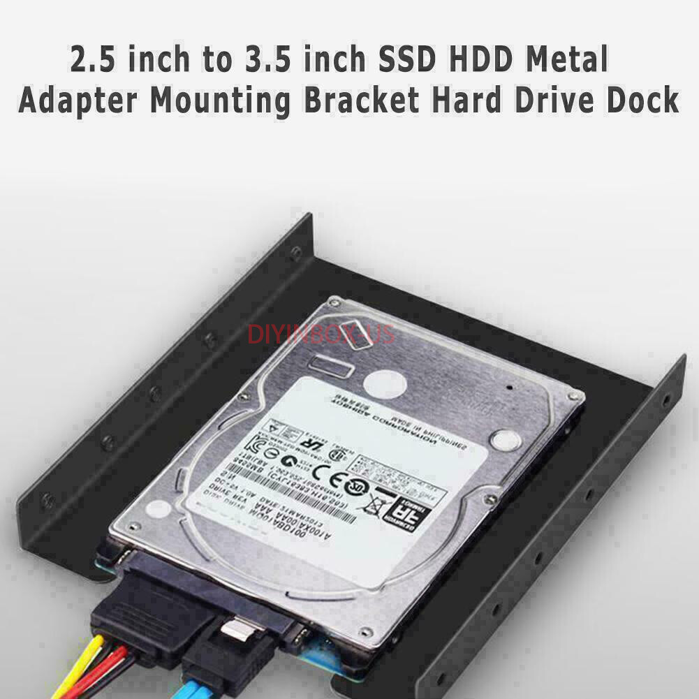 Lot 2.5" to 3.5" Bay SSD Metal Hard Drive HDD Mounting Bracket Adapter Dock Tray