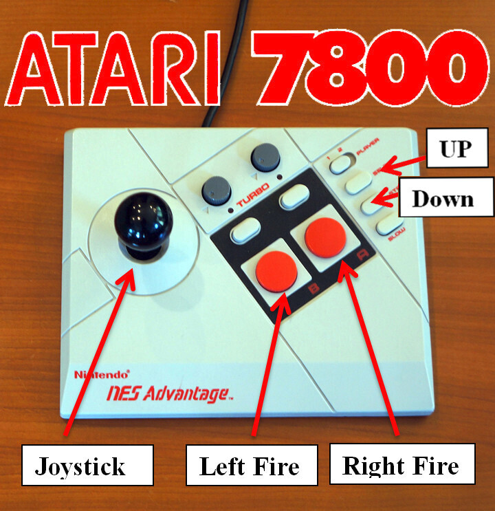 Nintendo NES Advantage Modded Controller Joystick for Atari 7800 Mod