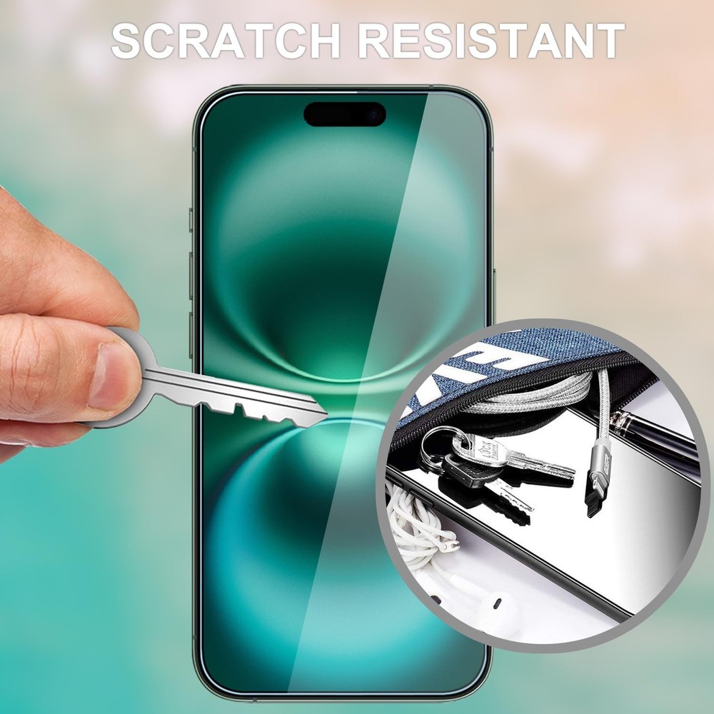 2 PACK For Apple iPhone 17E 9H Hardness Tempered Glass Screen Protector