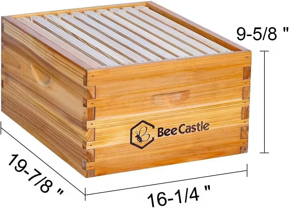 Cedarwood Langstroth Deep Bee Box with Beeswax Coating - Easy Assemble