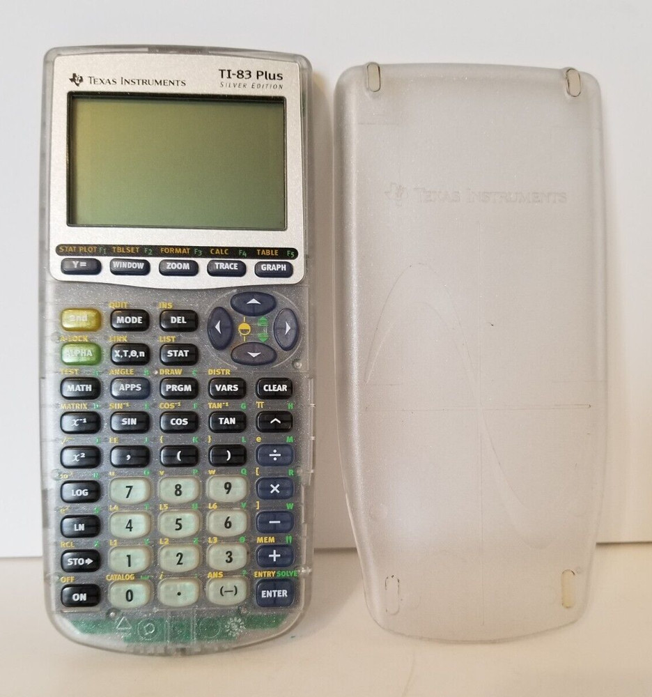 Texas Instruments TI-83 Plus Silver Edition Graphing Calculator Tested Working