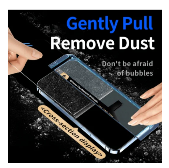 Waterfall Screen Protector for iPhone 16 15 14 13 12 Pro Max Plus, Full Screen