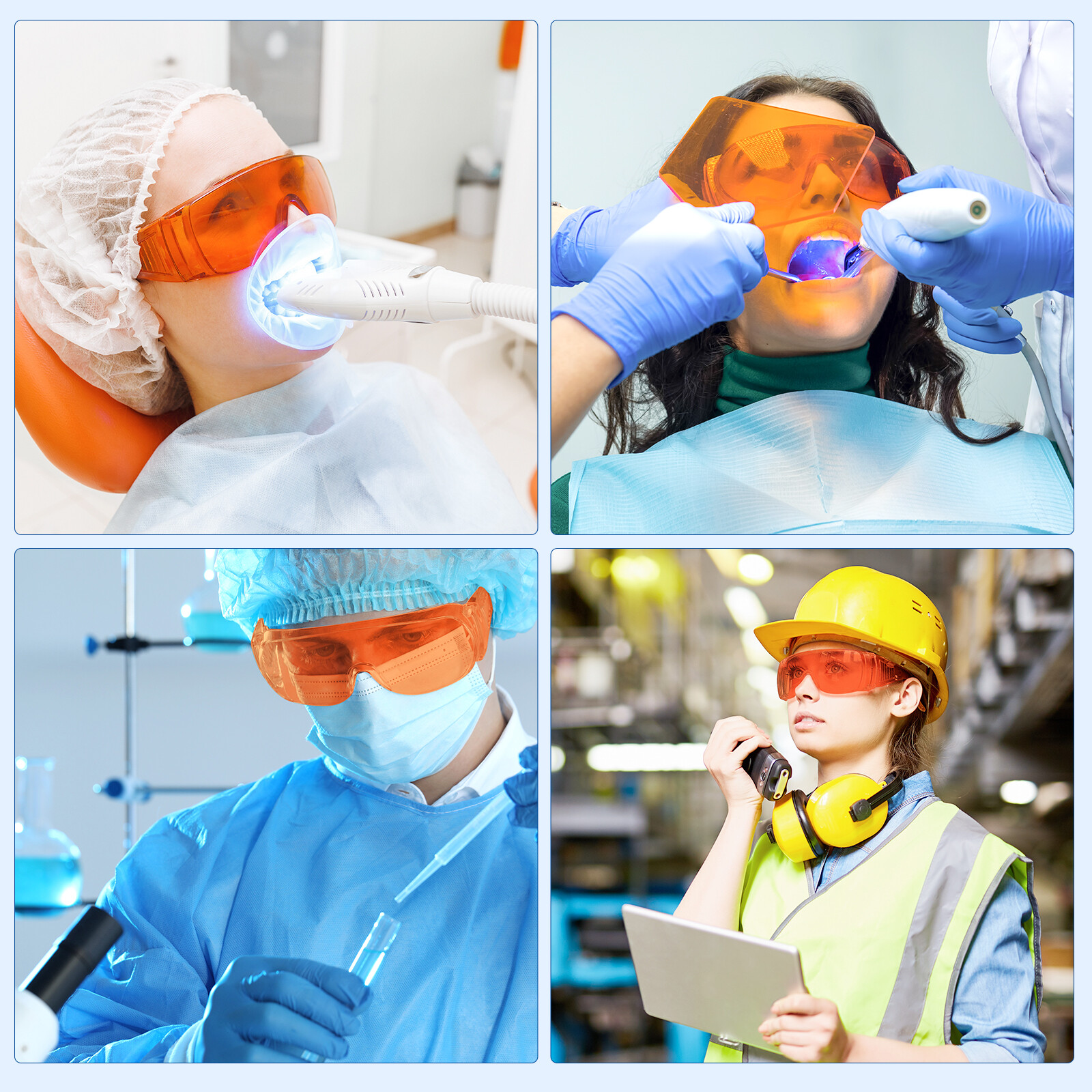 1-10 Pcs JMU Dental Curing Light Safety Glasses Eyewear LED Protective Goggles