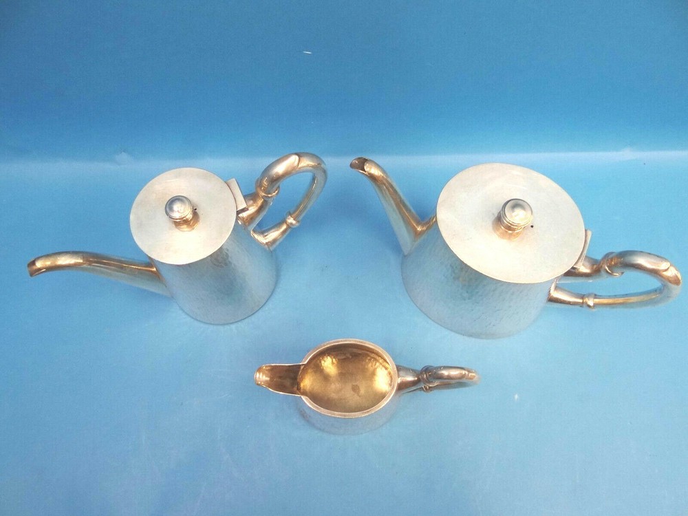 Antique Silverplated Hallmarked BB 95 Pitchers Teapots Creamer Serving Set Old