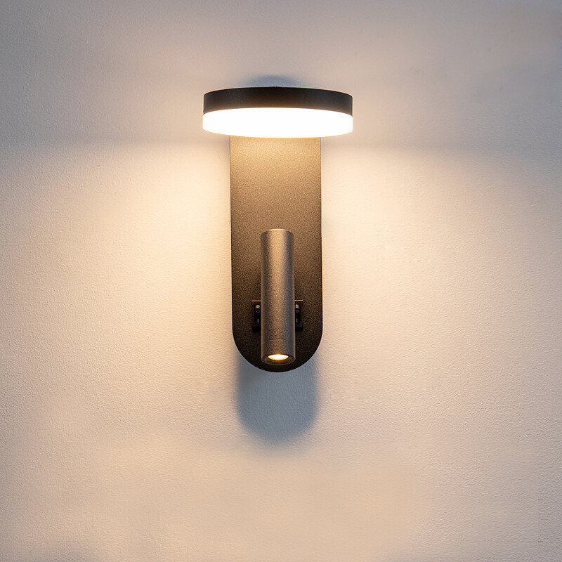 LED Wall Mounted Light Fixture Adjustable Spotlight Bedside Reading Lamp Switch